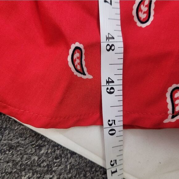 VINTAGE 90s dress Liz Claiborne red bandana print southwestern midi M - Picture 9 of 9
